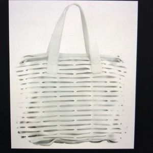 Romy Gold White Biker Slash Bag